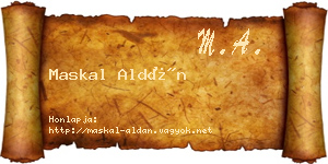 Maskal Aldán névjegykártya